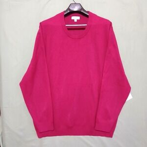 NWT Free Assembly Men's Sweater 3XL Maroon Red Crewneck Ribbed Pullover Long Slv